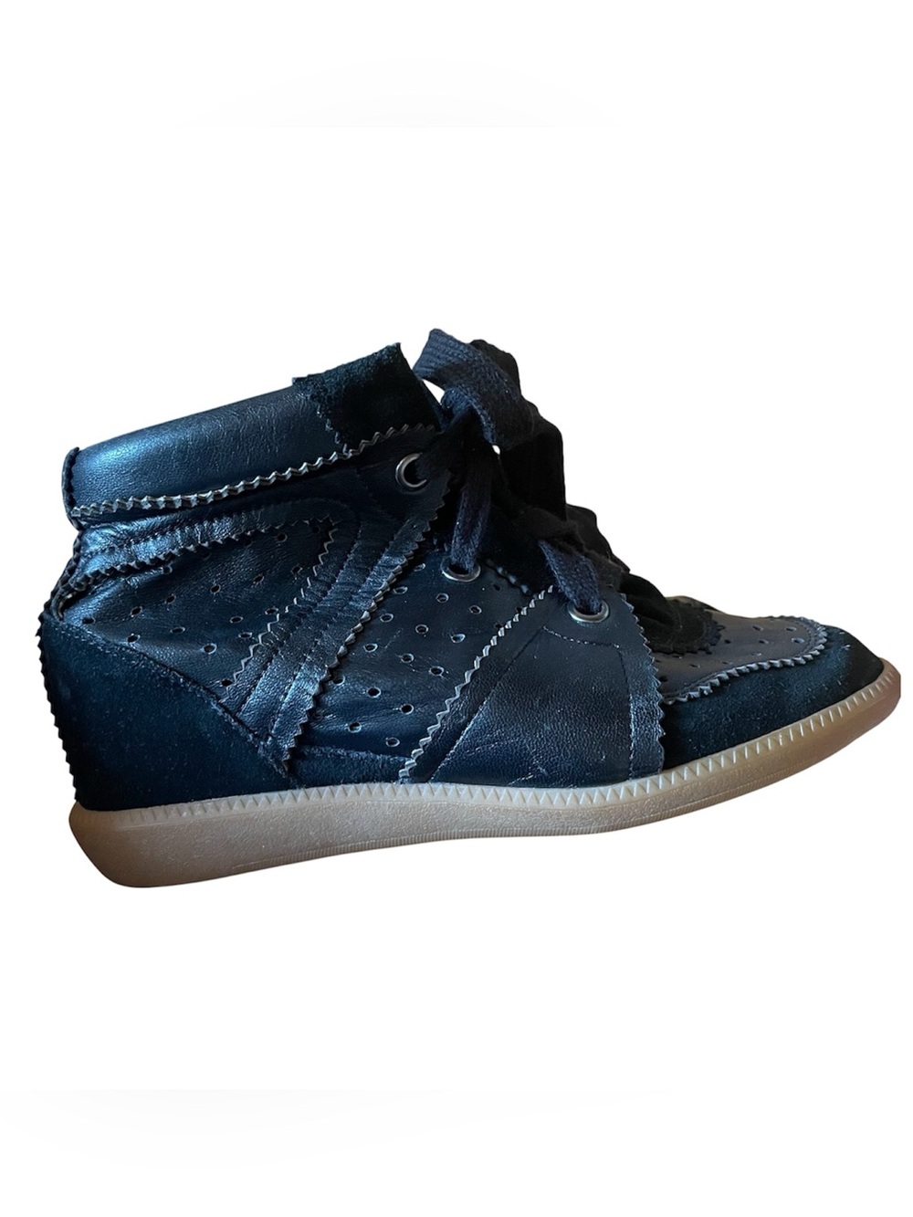 Bobby suede wedge sneakers
